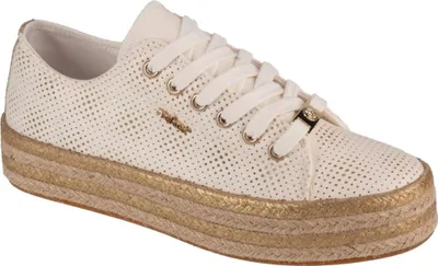 Produktbild von Rieker Damen Low Sneaker/ Schnürschuhe/ sportliche Halbschuhe Weiß TextilGröße:39