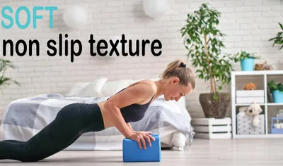 Imagen del producto de Bloques de yoga antideslizantes, de espuma de alta densidad, de 22,5 x 15 x 7 cm, para yoga y fitness
