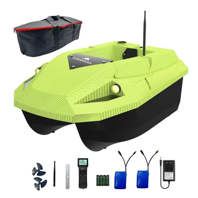 Produktbild von LOKEEVAN GPS Angelkoederboot, 2 x 15600 mAh Akku, 2 kg Köderladung, 100 Wegpunkte, Automatische Rückkehrfunktion, 500m Fernsteuerung, D50B