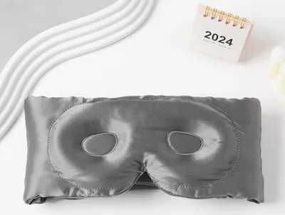 Obrázok produktu pre INF Obojstranná hodvábna maska na oči na spanie a cestovanie Šedá