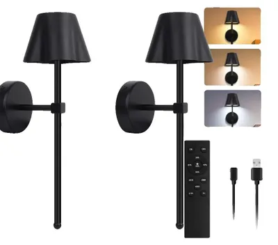 Image de Applique murale, couleur de lumière réglable, batterie rechargeable, type B