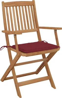 Produktbild von vidaXL Klappbare Gartenstühle 4 Stk. mit Kissen Massivholz Akazie