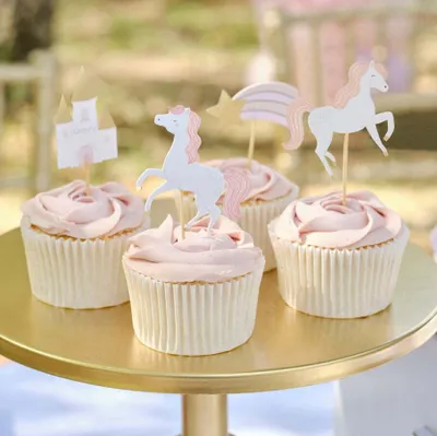 Produktbild von 12 Princess to be Muffinformdekorationen