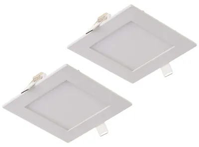 Produktbild von 2er Set LED Einbau Panel, 3 Watt, 130 Lumen, warmweiß, D 8,4cm