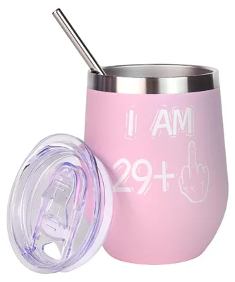 Produktbild von Weinbecher Edelstahl - Geburtstagsgeschenk 30. - Trinkbecher - Frauen - Vakuum-isoliert - 350 ml