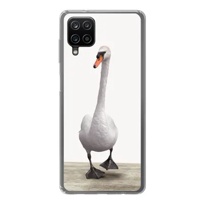 Produktbild von MuchoWow® Handyhülle Schutzhülle Hülle für Samsung Galaxy A12 Schwan - Tiere - Vogel - Jungen - Mädchen - Kinder Silikon Softcase Handy Hülle - Bild