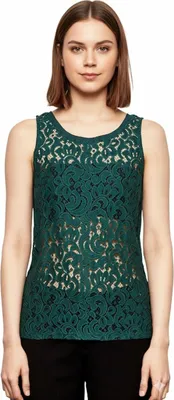 Produktbild von S.Oliver Damen-Spitzenbluse mit Trägern in Grün XXL