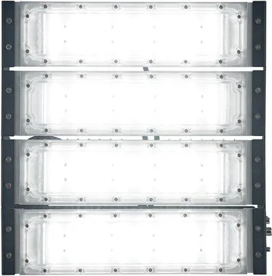 Produktbild von LED-Außenleuchte 200W - Schwarzes Aluminiumgehäuse - Wasserdichte Stadionbeleuchtung und leistungsstarke Flutlichtanlage