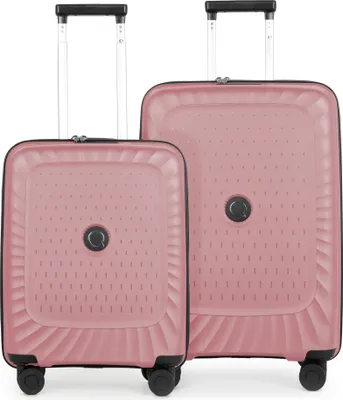 Produktbild von Kotti - Kofferset 2 teilig, Bordkoffer + mittelgroßer Koffer, robuste Hartschale aus recyceltem PP-Material leichte Trolleys Polypropylen Hartschale, 4 Rollen, TSA-Schloss,Rose