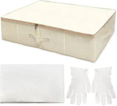 Zdjęcie produktu dla Pudełko do przechowywania sukni ślubnej, pyłoszczelne, 70 x 38 x 17 cm, z uchwytem