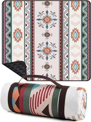 Produktbild von Wasserdichter Strandmat für Camping mit Reißverschluss 200 x 200 cm