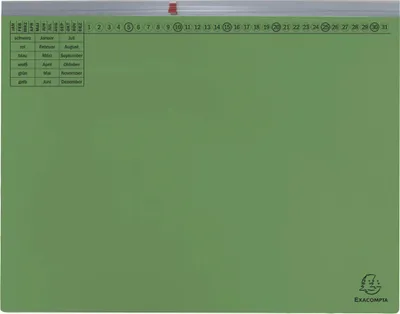 Produktbild von Exacompta 25x Exaflex, Kanzlei Hängehefter, 1x Abheft, Links, Grün, 370125B