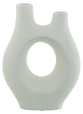 Tafelvaas, mattweiß, Keramik, 20 x 8 x 26 cm