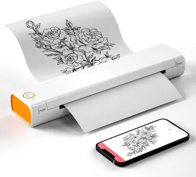 Produktbild von Phomemo M08F Mobiler Drucker, Thermodrucker Reisedrucker Unterstützt A4 Thermopapier Kompatibel mit Smartphone & PC