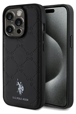 Produktbild von US Polo Assn Jochmuster - iPhone 15 Pro Max Tasche (schwarz)