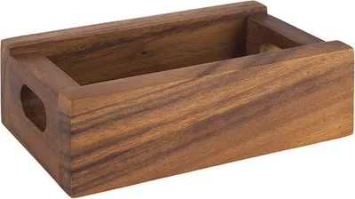 Produktbild von APS 11726 Holzbox TABLE, Akazienholz, 15 x 9,5 cm, Höhe 5 cm, Innenmaße 12 x 6,5 cm