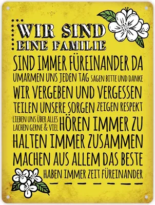 Produktbild von Metallschild XL mit Spruch: Wir sind eine Familie Schild Blechschild