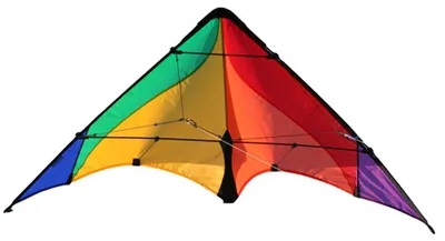 Productafbeelding van Elliot Drachen Delta Basic, 117 x 59 cm, regenboog/zwart, rtf
