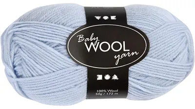 Produktbild von Babywolle, L 172 M, Hellblau, 50 g/ 1 Knäuel [HOB-41345]