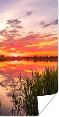 Produktbild von MuchoWow® Poster Wasser - Luft - Natur 75x150 cm - Dekoration für die Wände
