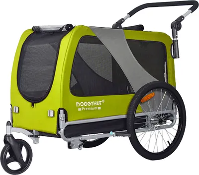 Produktbild von DOGGYHUT® Premium XL 2 in 1 Hundefahrradanhänger & Jogger 23 - 45 kg Fahrradanhänger für Hunde