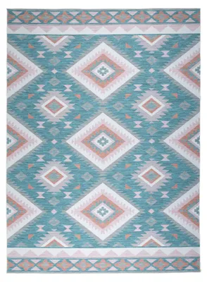 Image de Volero - Tapis d'Extérieur Bohème - Vedra Bleu Aztèque - 120x170cm