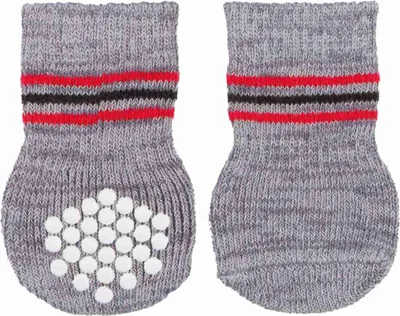 Produktbild von Trixie Hundesocken - Grau - L-XL