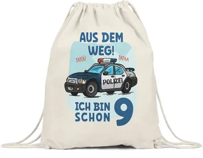 Produktbild von Aus Dem Weg Ich Bin Schon 9 Turnbeutel Gymsack Happy Birthday Feiern Leben 9. Geburtstag Alles Gute Geburtstagsparty