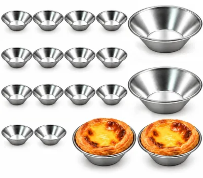 16 Mini-Tarteformen, 7,5 cm, antihaftbeschichtet, wiederverwendbar