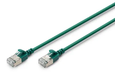 Produktbild von DIGITUS Patchkabel CAT 6A F/FTP Slim 1,00m grün