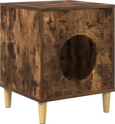 Obrázek produktu pro Kočičí dům Kouřový dub 42,5 x 40 x 53 cm kompozitní dřevo