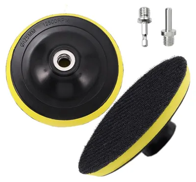 Productafbeelding van Klittenband schuurschijf - Polijstschijf - 125 mm - Set van 2 - M14 booradapter