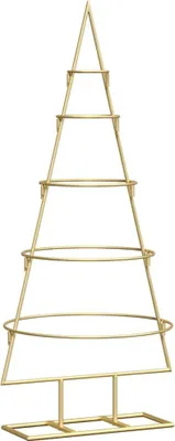 Zdjęcie produktu dla Metalowa choinka świąteczna złoty 90 cm Stal Malowana Proszkowo