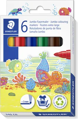 Produktbild von STAEDTLER Fasermaler Noris Jumbo 6er-Set retail