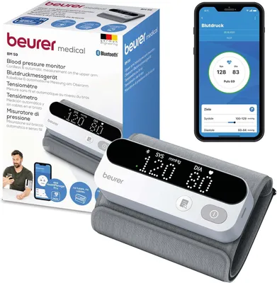 Produktbild von Beurer BM 59 Blutdruckmessgerät Oberarm LED-Indikator Arrhythmie