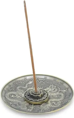 Produktbild von Räuchergefäß Drachen bronzefarben – 2er-Set – 10 x 10 cm