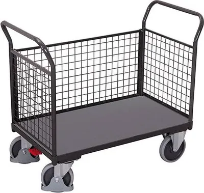 Produktbild von VARIOfit Dreiwandwagen mit Drahtgitter 1000x575mm Anthrazitgrau RAL 7016