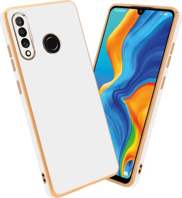 Produktbild von Cadorabo Schutzhülle für Huawei P30 LITE Hülle in Weiß Handyhülle TPU Silikon Kameraschutz Etui Case