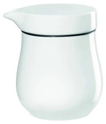 Produktbild von ASA Selection atable Sauciere mit Deckel, Saucenspender, Soßengefäß, Fine Bone China, Weiß glänzend, 140 ml, 19043013