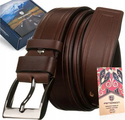 Produktbild von Pánsky kožený opasok s klasickou prackou - Peterson 115