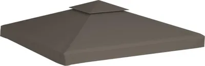 Obrázok produktu pre vidaXL Pavilónová strešná plachta s komínovým prieduchom 310 g/m² 3x3 m Taupe