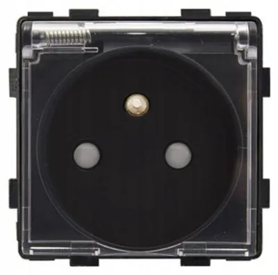 Produktbild von B-LINE Französisches Steckdose Schwarz IP44