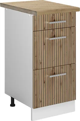 Obrázek produktu pro Spodní skříňka kuchyňské linky Vicco R-Line Řemeslný dub 40 cm se zásuvkami, PD Dub, Model 49179