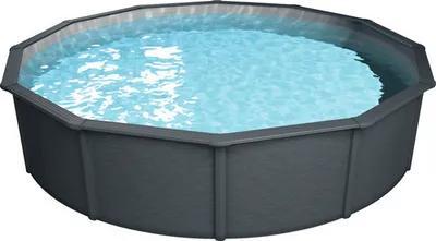 Produktbild von Steinbach Stahlwand Swimming Pool Set "Nuovo de Luxe" anthrazit / silbergrau Ø 460 x 120 cm ohne Zubehörset