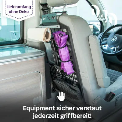 Zdjęcie produktu dla 040 części Tablica Molle na siedzenie kierowcy w organizerze California Uchwyt na sprzęt Tablica narzędziowa do VW T5 T6 T6.1 California