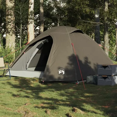 Produktbild von "im Angebot" Kuppel-Campingzelt 4 Personen Braun Wasserdicht - Campingzelte CC17835