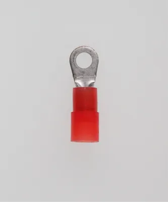 Produktbild von Quetschkabelschuh DIN 46237 isoliert, Ringform Querschnitt 0,5mm² - 1,5mm² rot, transparent - 1 Stück