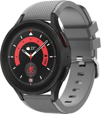 Produktbild von Strap-it Samsung Galaxy Watch 5 Pro Silikonarmband (Grau)