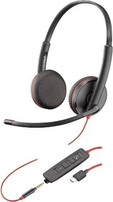 Obrázek produktu pro Poly Blackwire 3225 - Kopfhörer - Kopfband - Anrufe & Musik - Schwarz - Binaural - SCR-Steuereinheit