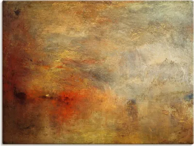 Produktbild von ARTland Leinwandbild Sonnenuntergang über einem See. 1840 Größe: 80x60 cm